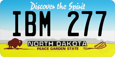 ND license plate IBM277