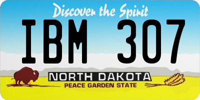 ND license plate IBM307