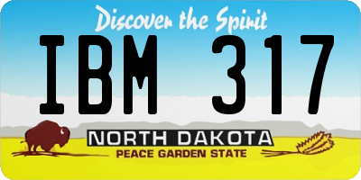 ND license plate IBM317