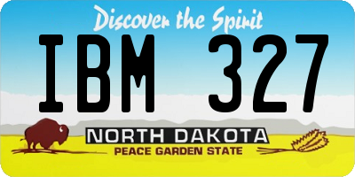 ND license plate IBM327