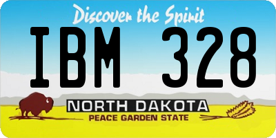 ND license plate IBM328
