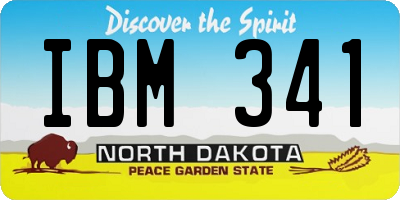 ND license plate IBM341