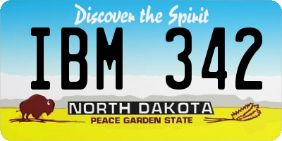 ND license plate IBM342