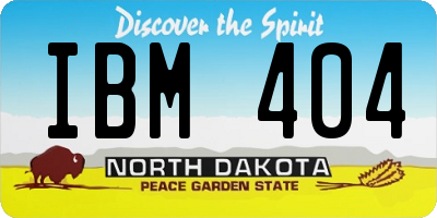 ND license plate IBM404
