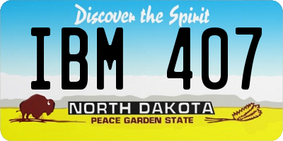 ND license plate IBM407