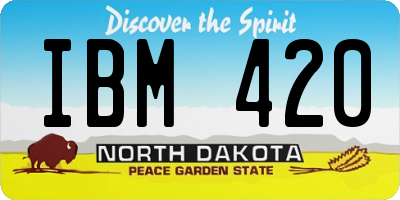 ND license plate IBM420