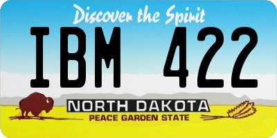 ND license plate IBM422