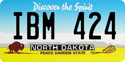 ND license plate IBM424