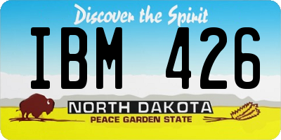 ND license plate IBM426