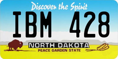 ND license plate IBM428