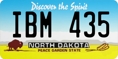 ND license plate IBM435