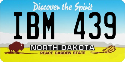 ND license plate IBM439