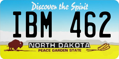 ND license plate IBM462