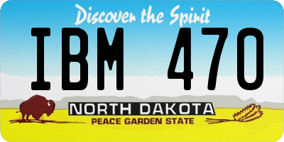ND license plate IBM470