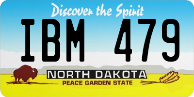 ND license plate IBM479