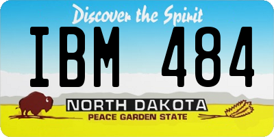 ND license plate IBM484