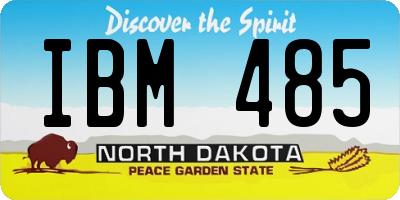 ND license plate IBM485
