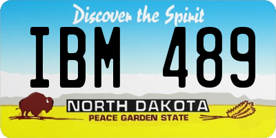 ND license plate IBM489