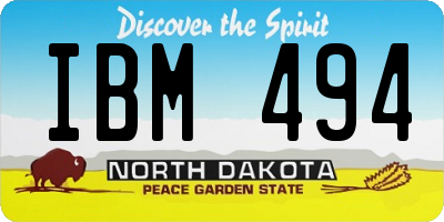 ND license plate IBM494