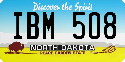 ND license plate IBM508