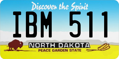ND license plate IBM511