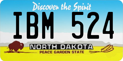ND license plate IBM524