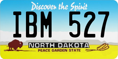 ND license plate IBM527