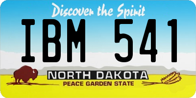 ND license plate IBM541