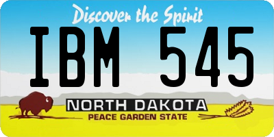 ND license plate IBM545