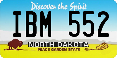 ND license plate IBM552