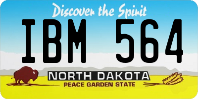 ND license plate IBM564