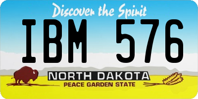 ND license plate IBM576