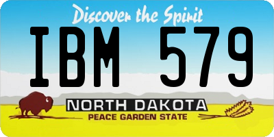 ND license plate IBM579