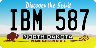 ND license plate IBM587