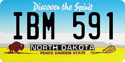 ND license plate IBM591