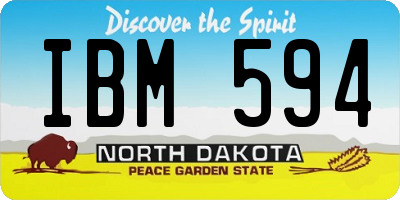 ND license plate IBM594