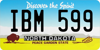 ND license plate IBM599