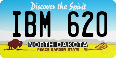 ND license plate IBM620