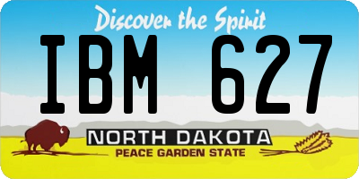 ND license plate IBM627