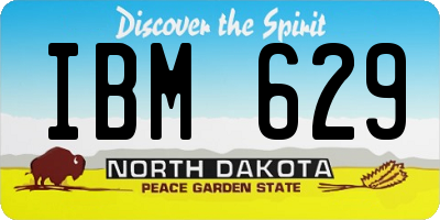 ND license plate IBM629