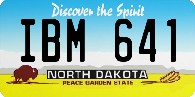 ND license plate IBM641