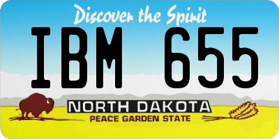 ND license plate IBM655