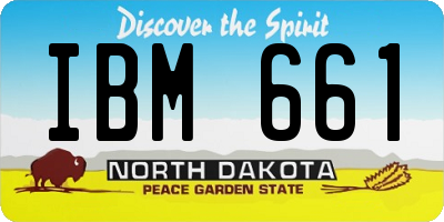 ND license plate IBM661