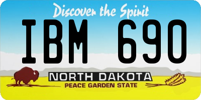 ND license plate IBM690