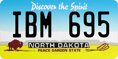 ND license plate IBM695