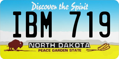 ND license plate IBM719