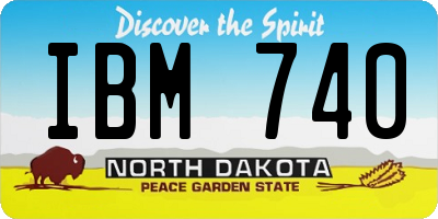 ND license plate IBM740