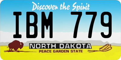ND license plate IBM779
