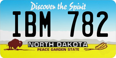 ND license plate IBM782