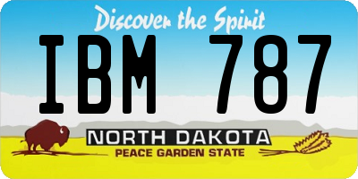 ND license plate IBM787